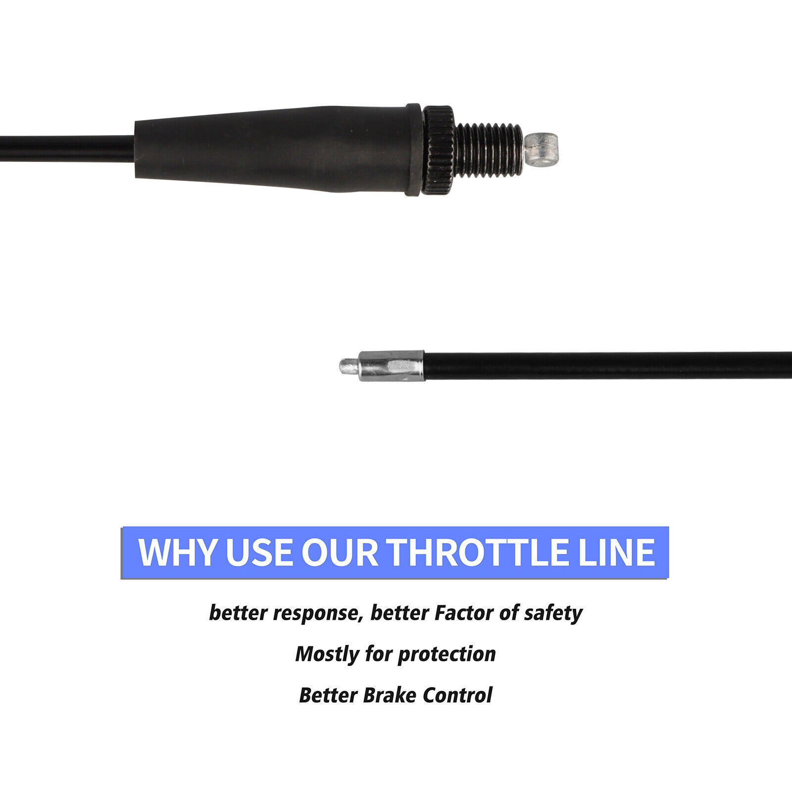 NIBBI 46" Throttle Cable For Yamaha Kawasaki Suzuki Honda Lifan Pit Dirt Bike