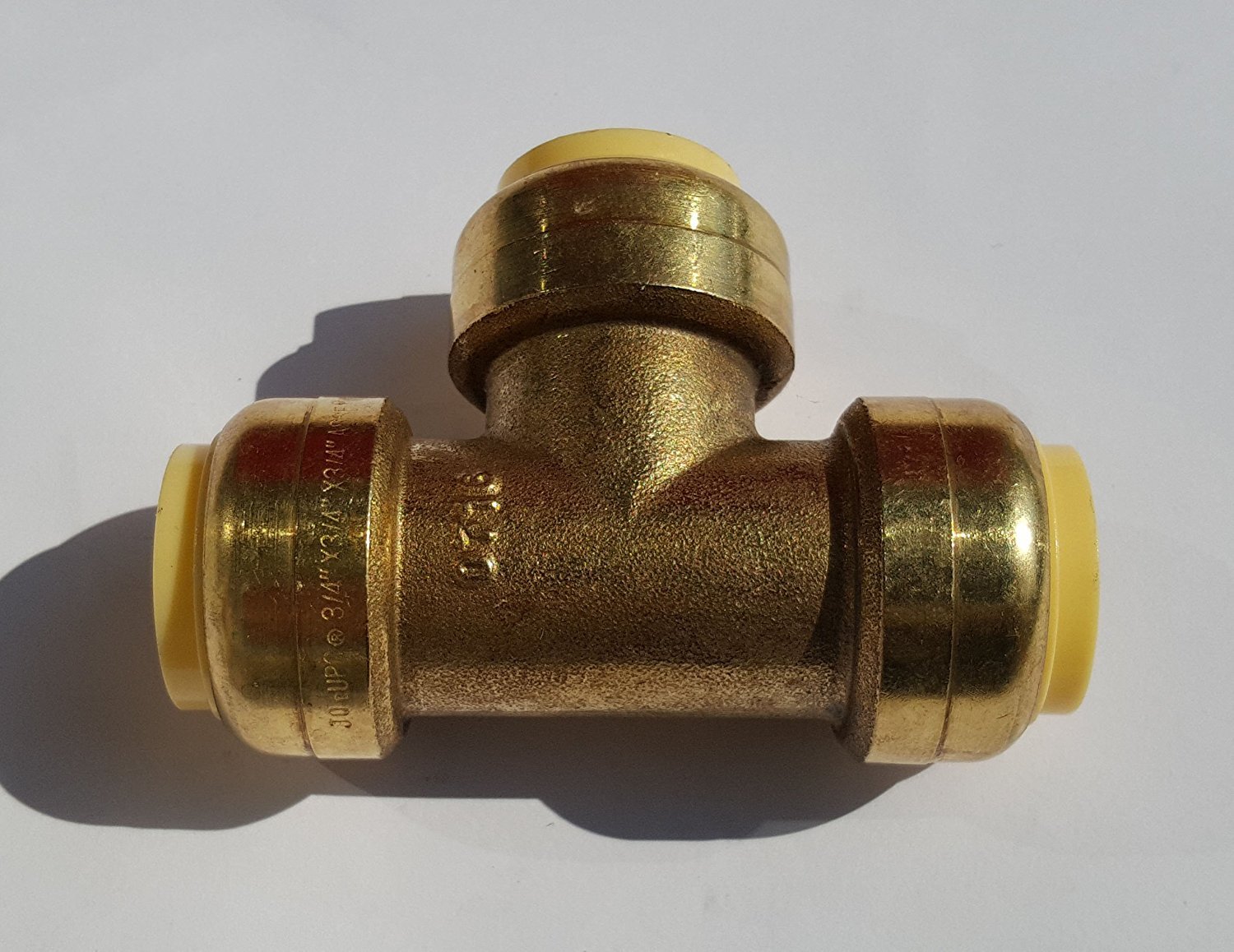 3/4" PUSH FIT TEES (10 PIECES) - LEAD FREE BRASS 3/4 X 3/4 X 3/4