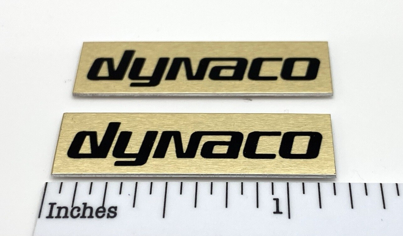 Dynaco Speaker Badge Logo Emblem Custom Aluminum PAIR