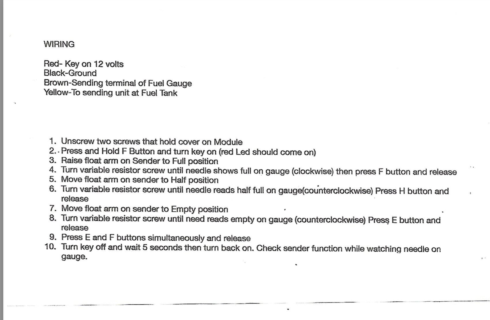 Fuel Sender To Gauge Converter Module Ohm Adjust To any Sender To Gauge