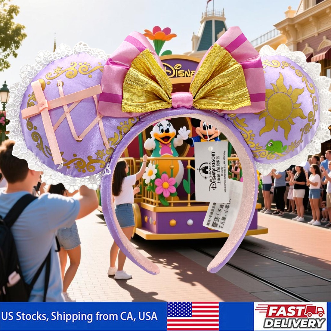 2024 Disney-Parks Light Purple Mickey Mouse Ears Minnie Headband