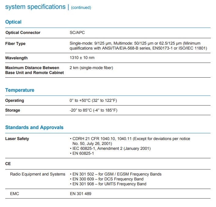 CORNING - WB-B8U - 8-PORT BASE UNIT MOBILE ACCESS - 8 x SC/APC optical - 1RF