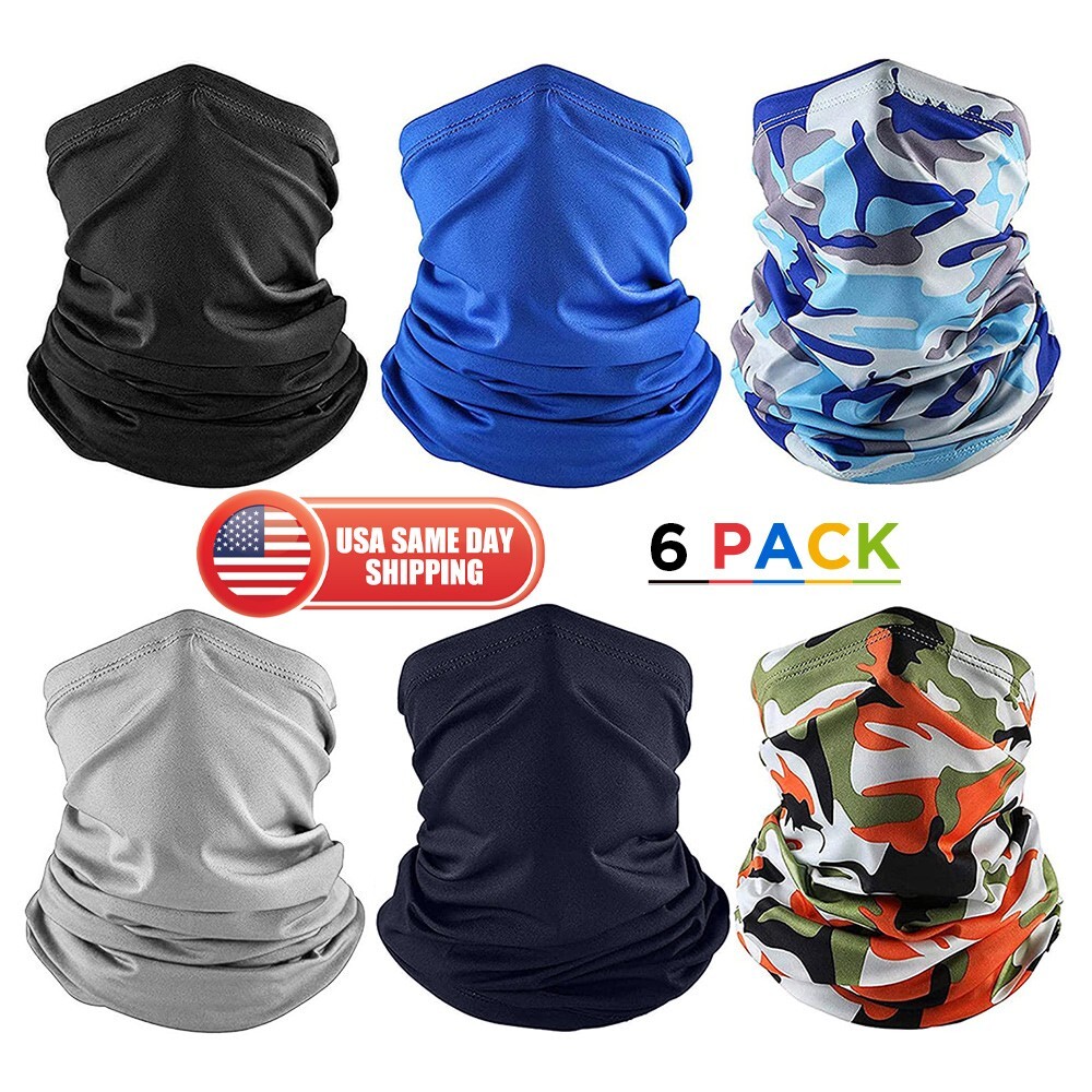 6x Winter Face Mask Sun Shield Neck Gaiter Cover Balaclava Bandana Men Women Kid