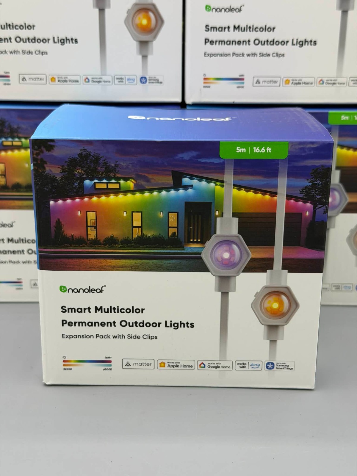 Nanoleaf Smart Multicolor Permanent Outdoor Lights Starter Kit 16.6 FT