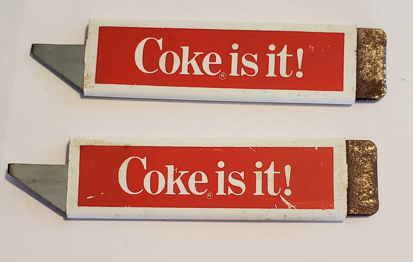 Coca-Cola Vintage "Coke Is It!" Box Cutters, Vintage Enjoy Coke Pin, & Keychain!