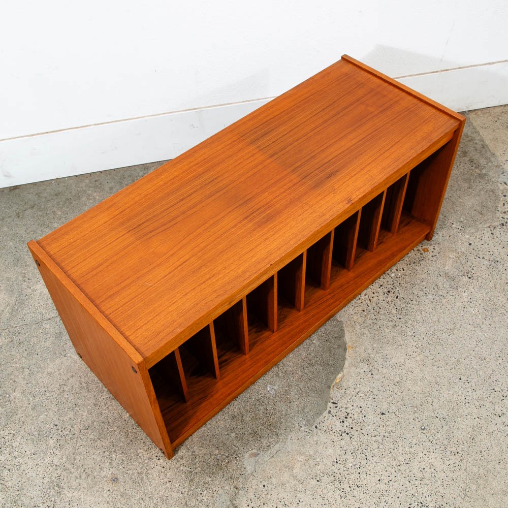 Mid Century Modern Cabinet Audio Vinyl Storage Teak LP Hifi Audiophile Vintage