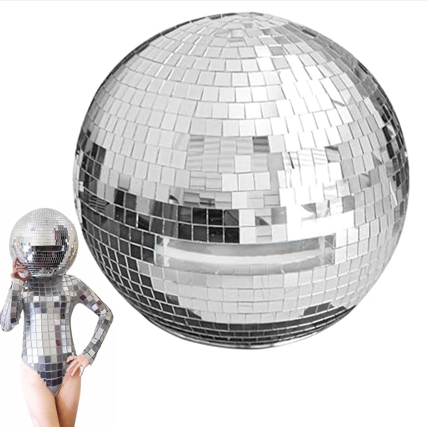Disco Ball Helmet, Mirror Ball Hat, Sparkling Disco Ball Decoration, Mirror ....