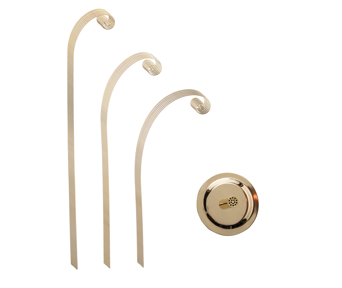 20 Inch Tall Ornament Display Tree, Bright Brass Plated, Holds 15 Ornaments