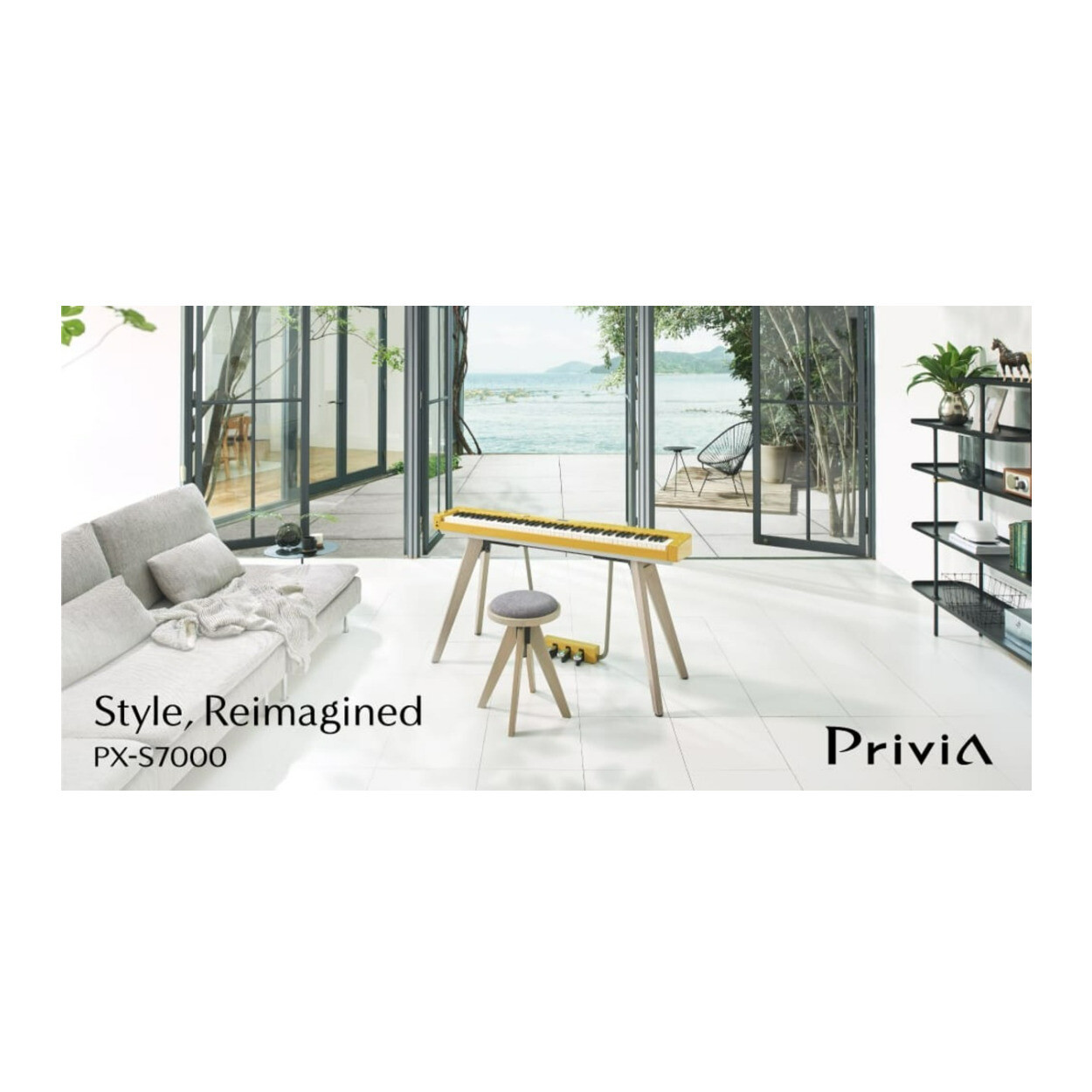 Casio Privia PX-S7000 88-Key Digital Piano in Harmonious Mustard