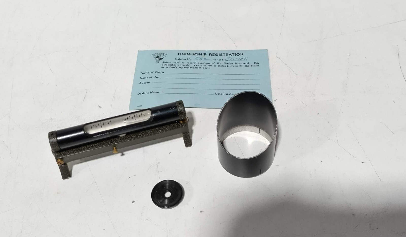 Teledyne Gurley 582 Standard Plane-Table Alidade w/Case Vintage post-1968 TN1071