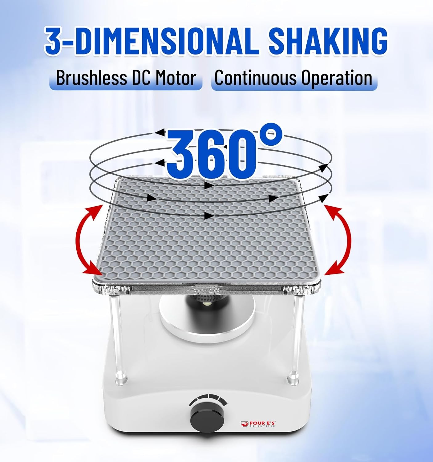 Orbital Shaker Adjustable Lab Orbital Oscillator Mixer Platform Shaker 360°Vibra