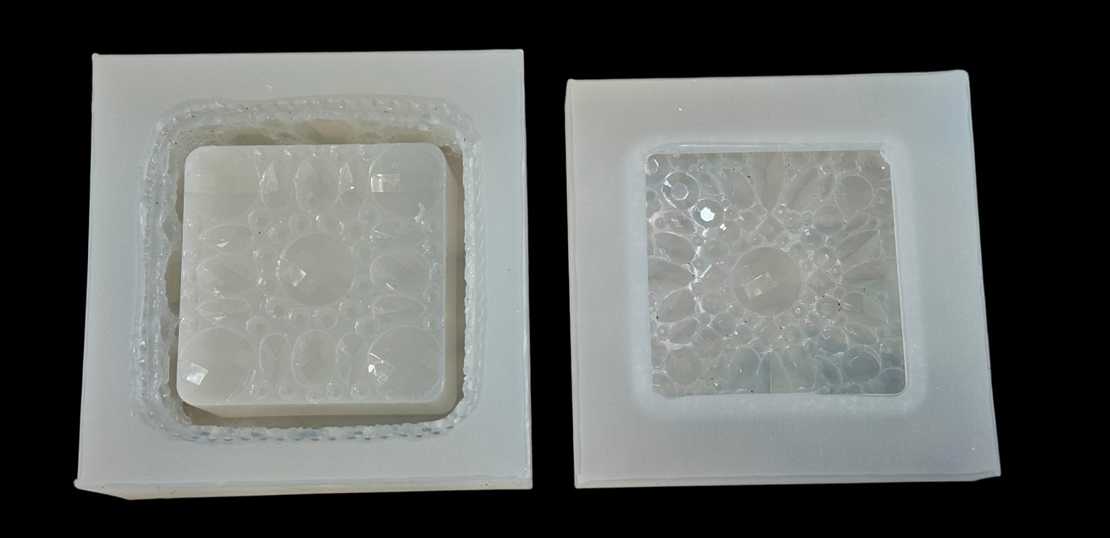 Diamond Facet Trinket Box Silicone Mold For Resin