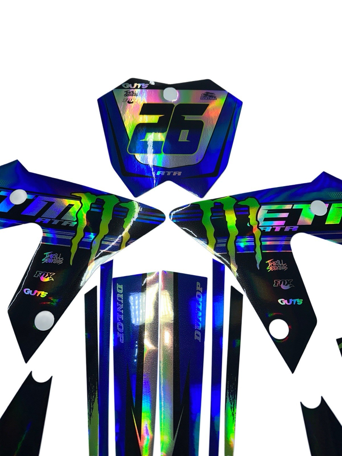 ETM RTR graphics kit decals THICK AND HIGH GLOSS ..... HOLOGRAPHIC FINISH