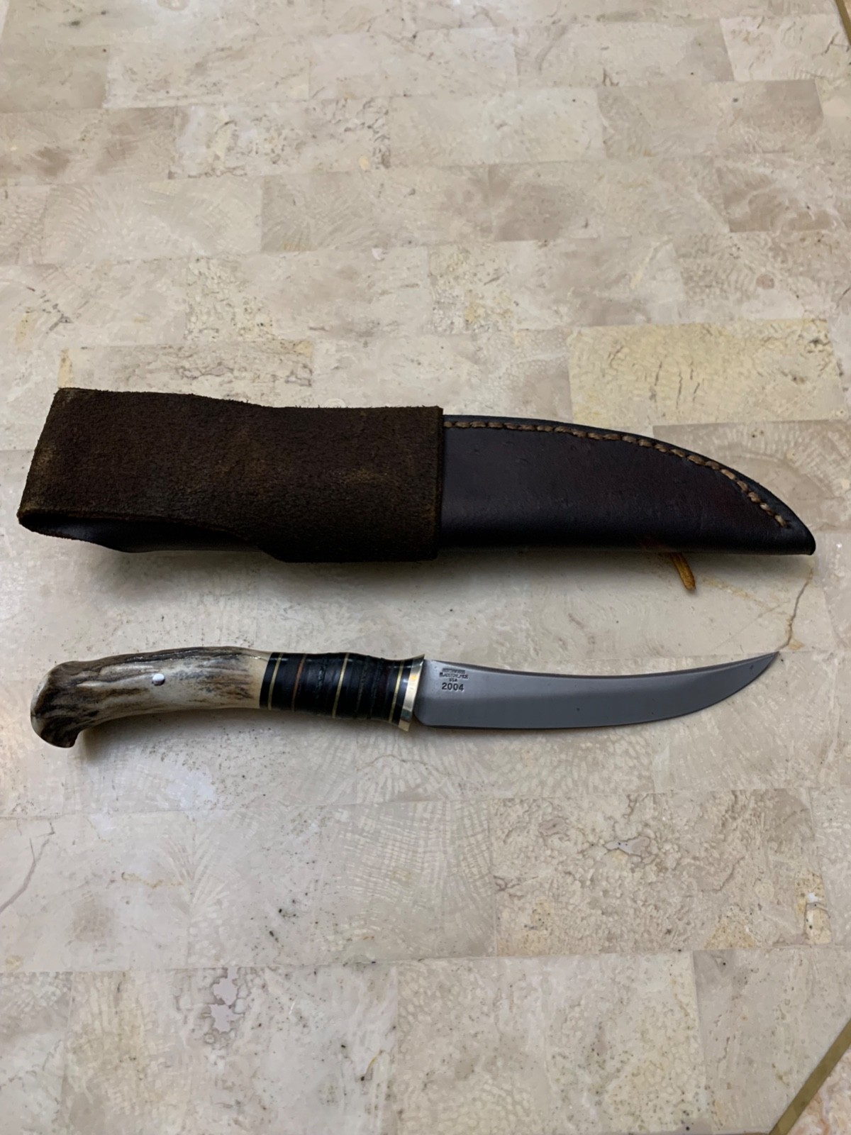 Northwoods, Scagel,Beautiful knife,Leather & Stag handle 2004 Limited Run