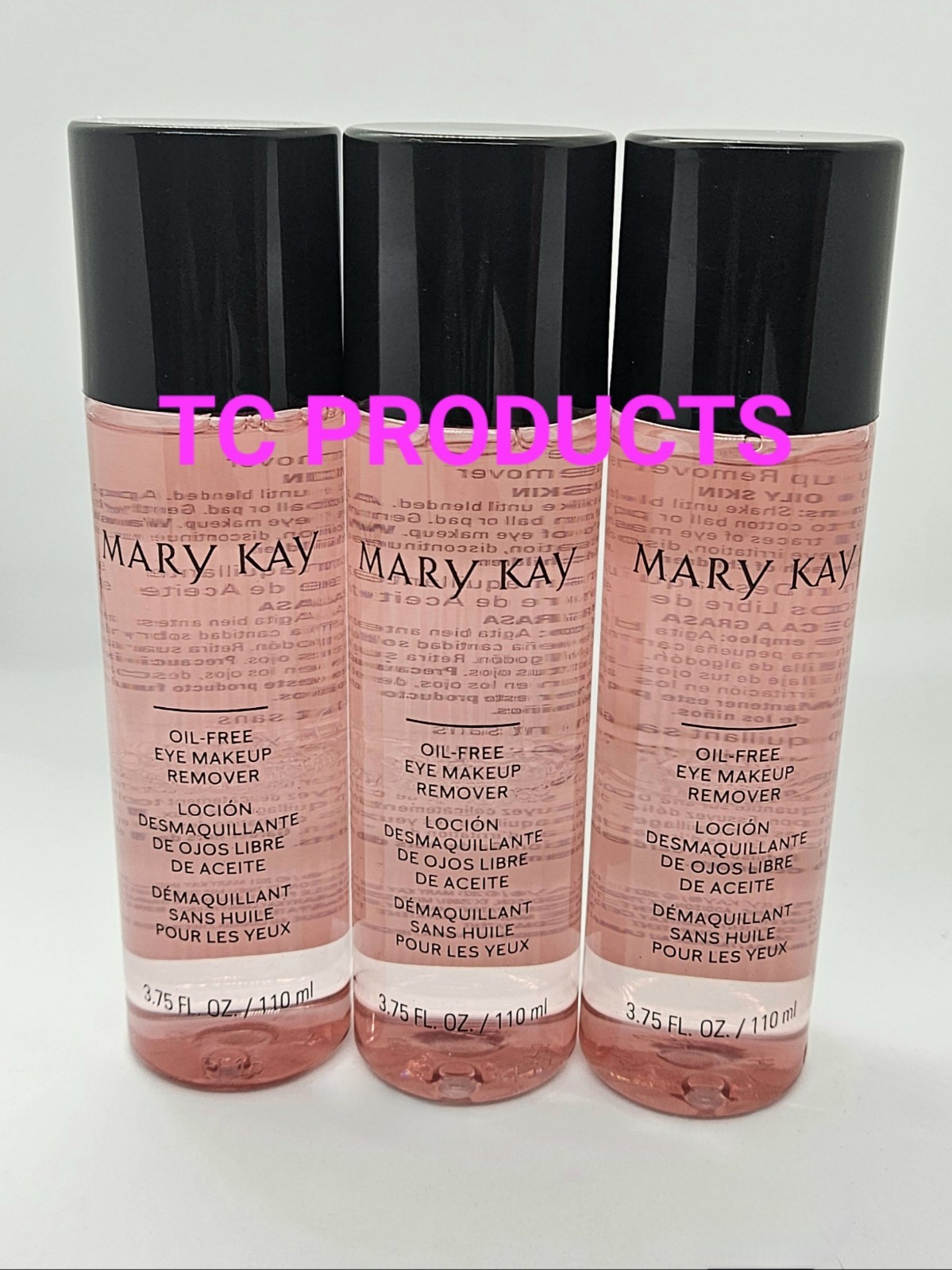 Lot Of 3 Mary Kay Oil-Free Eye Makeup Remover 3.75 Fl Oz NEW IN BOX