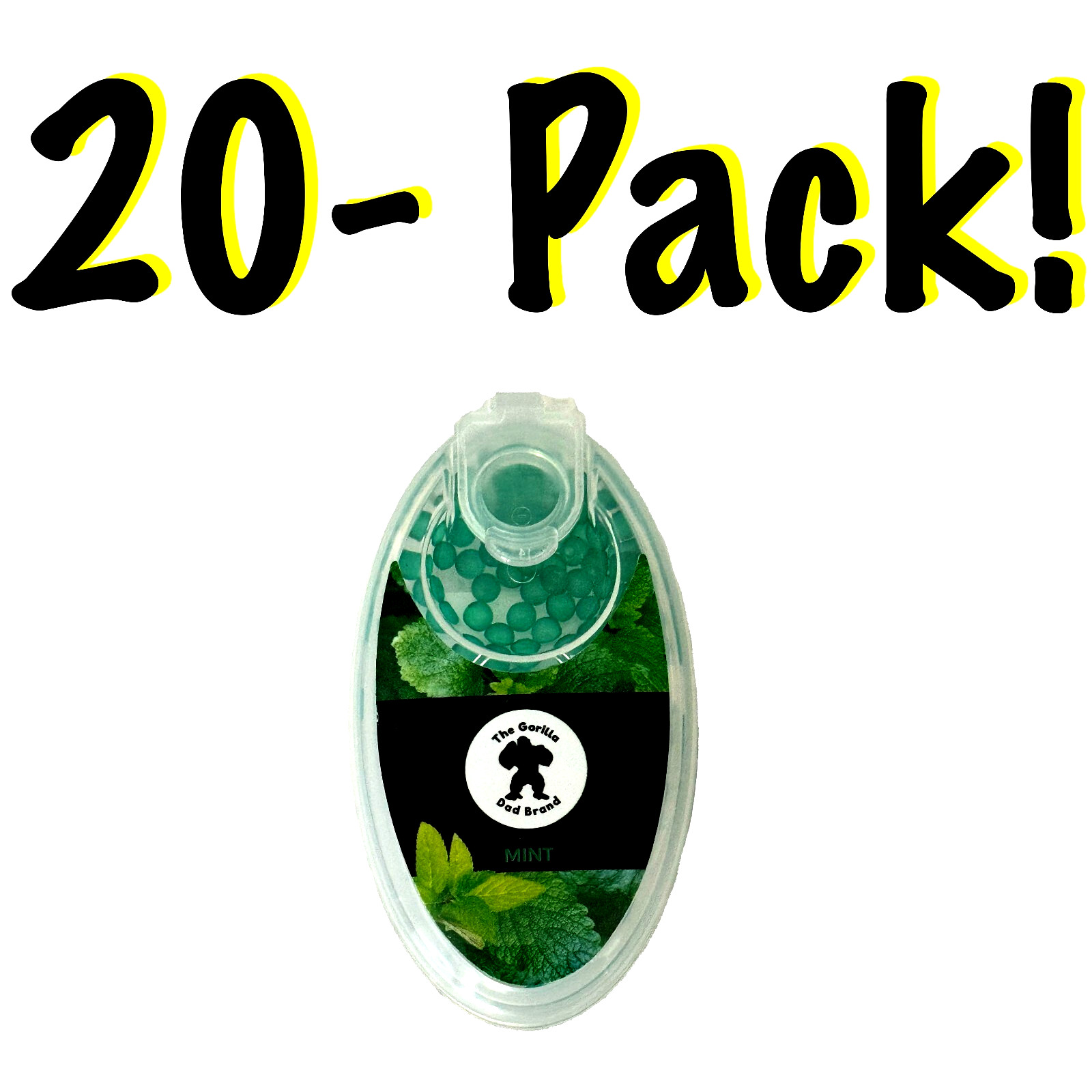 2000 Count Green Mint Burst Beads - Bulk Value Pack DIY Menthol Filter Capsules