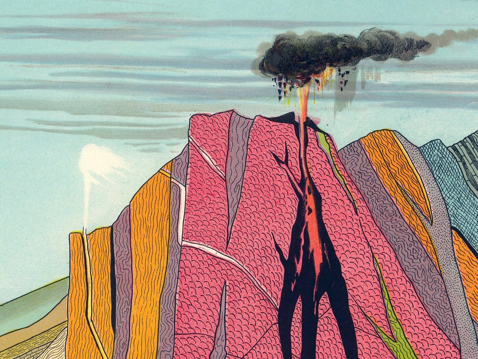 1893 Vintage Geological Science Chart Art Print by Geologist Levi Yaggy - 24x36