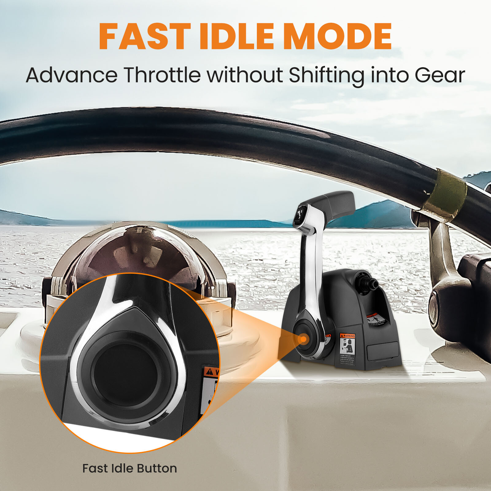 Outboard Remote Throttle Control Box for Johnson Evinrude 1996-UP 5006186