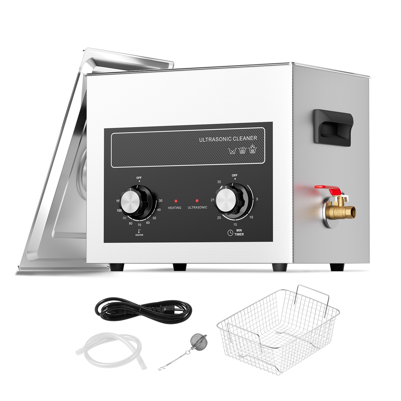 10L Ultrasonic Cleaner with Heater Timer & Basket Digital Sonic Machine