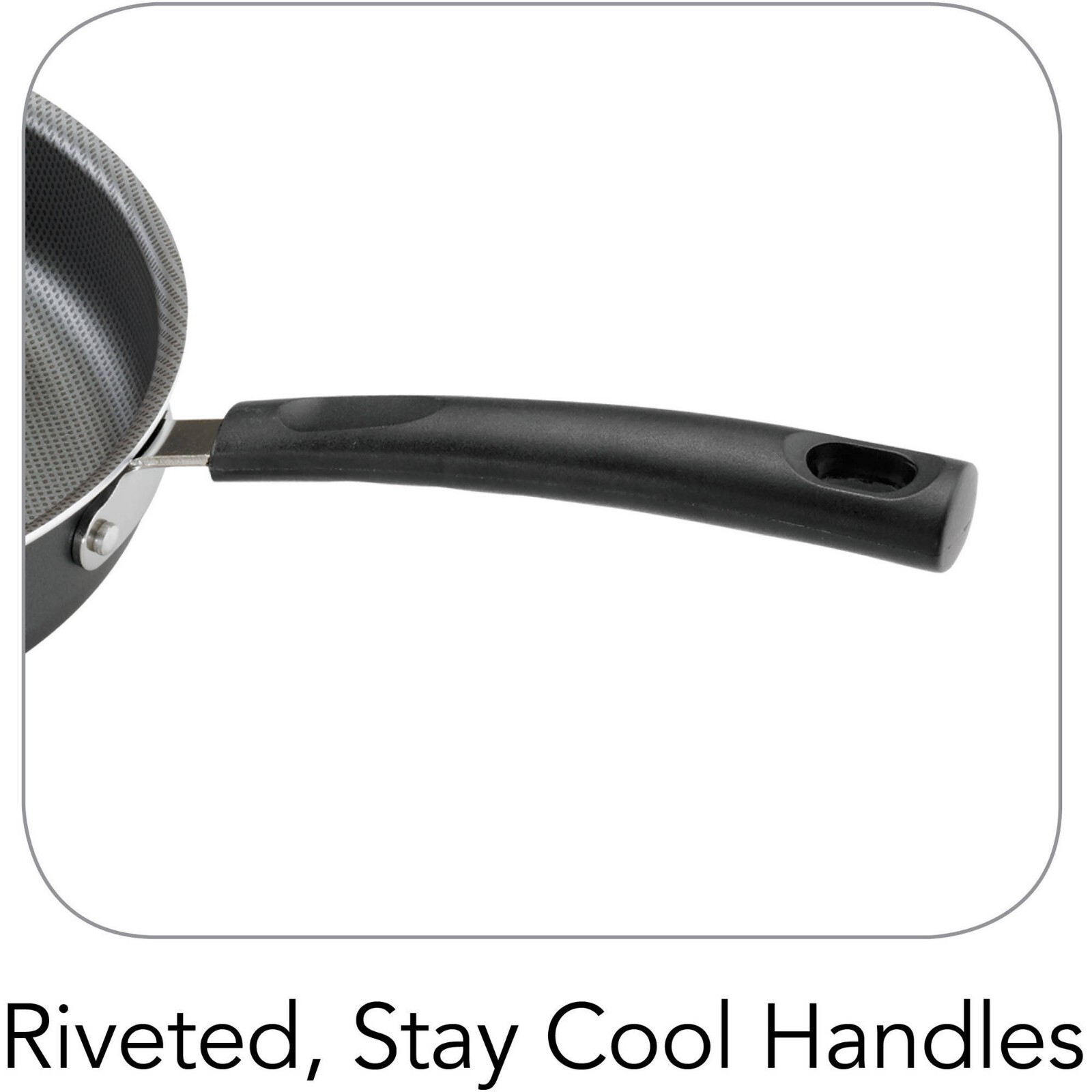 Large Deep Frying Pan With Glass Lid Non Stick Saute Fry Pan 2 Handle 5 QT