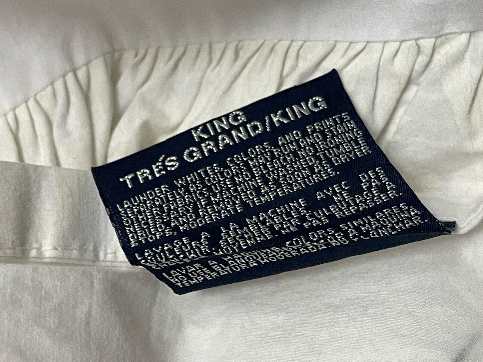 Rare! RALPH Lauren AVERY *KING Retired WHITE BED SKIRT Damask READ*