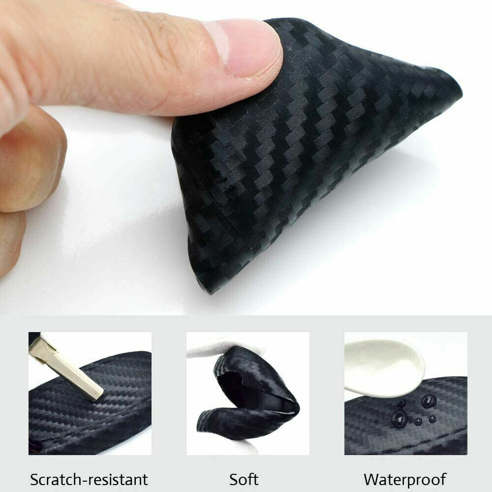 Carbon Fiber Pattern Soft Silicone Car Key Fob Cover For Mercedes Benz W203 W204
