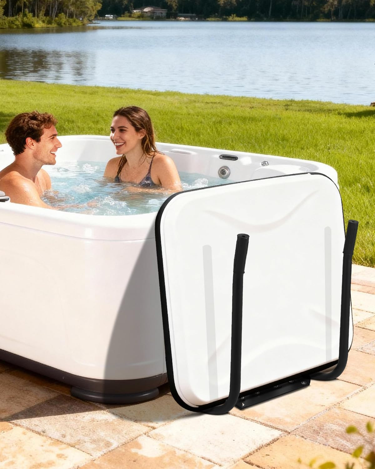 Universal Hydraulic Spa Cover Lifter for Hot Tubs 32"-52" Wide