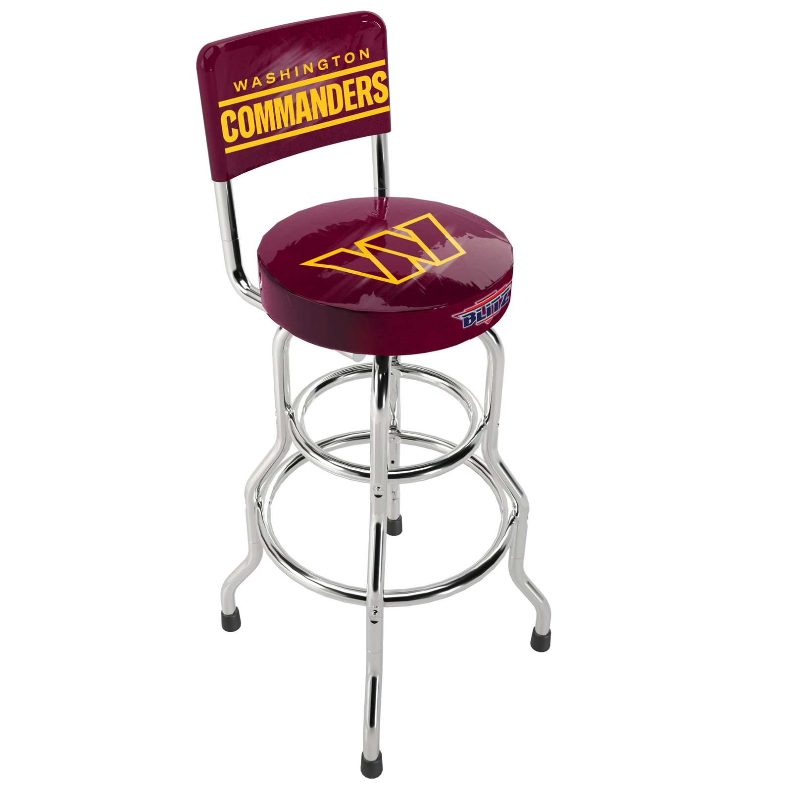 NFL Team Logo Chair Adjustable Swivel Bar Stool High Back Seat Blitz Football