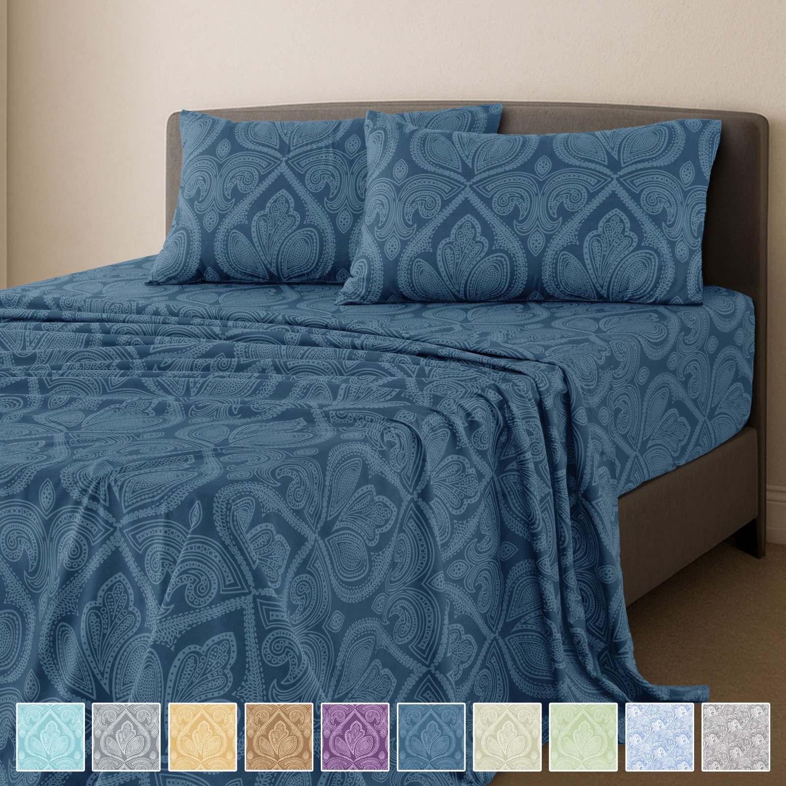 4 Piece Sheet Set Hotel Collection Luxury Ultra Soft Deep Pocket Bed Sheets Sets