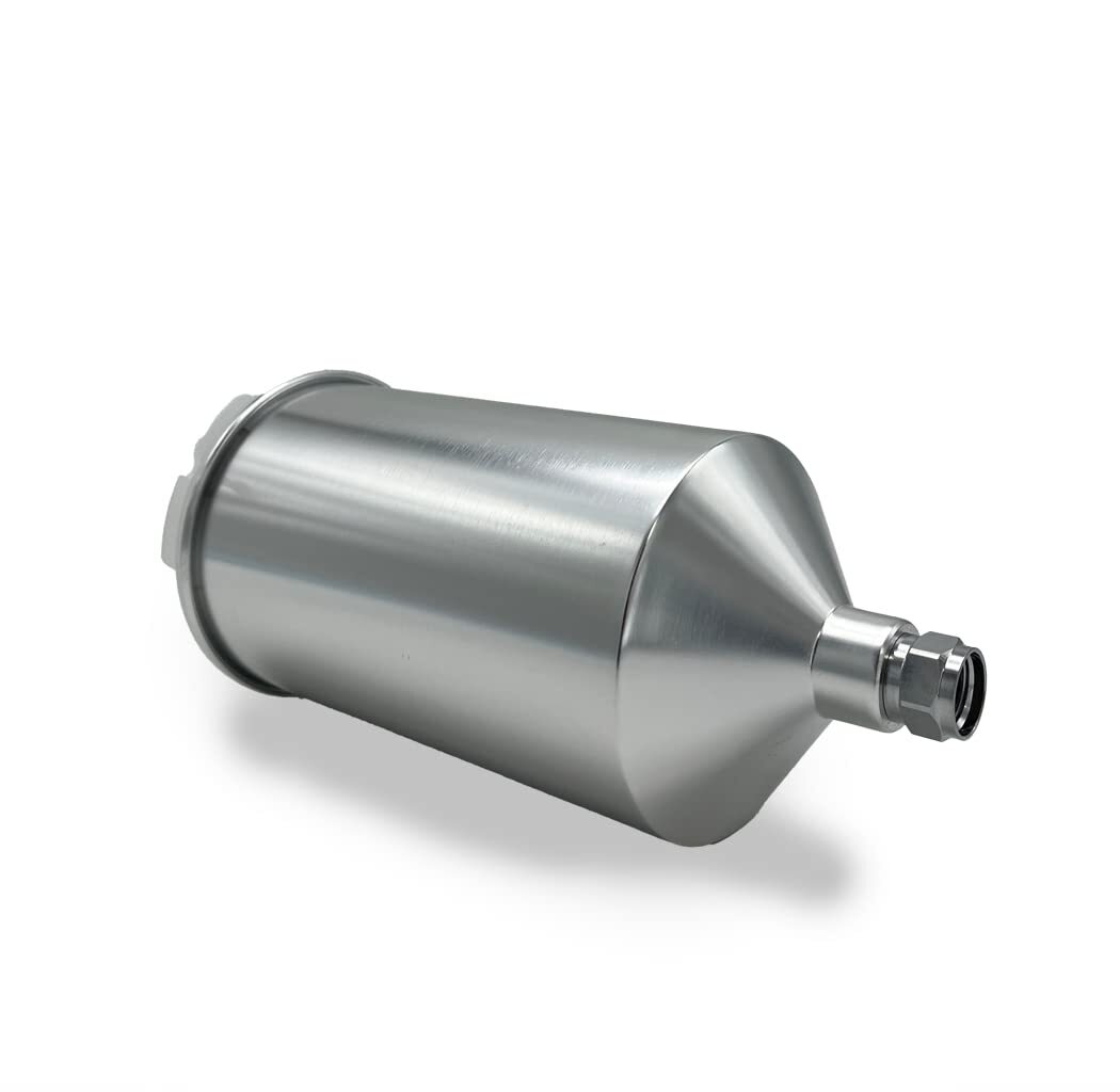 Aluminum Spray Gun Cup with Snug Fitting Press Fit Lid Size 1000CC/33.8 FL OZ