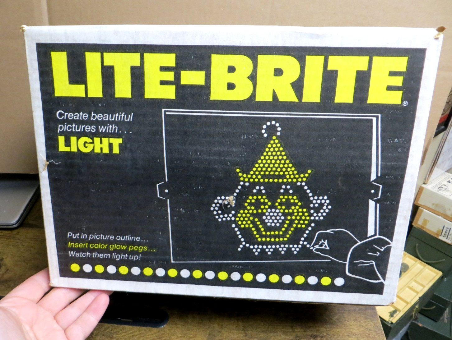 VINTAGE HASBRO 1981 LITE BRITE - 100% FACTORY SEALED FROM EX HASBRO EMPLOYEE