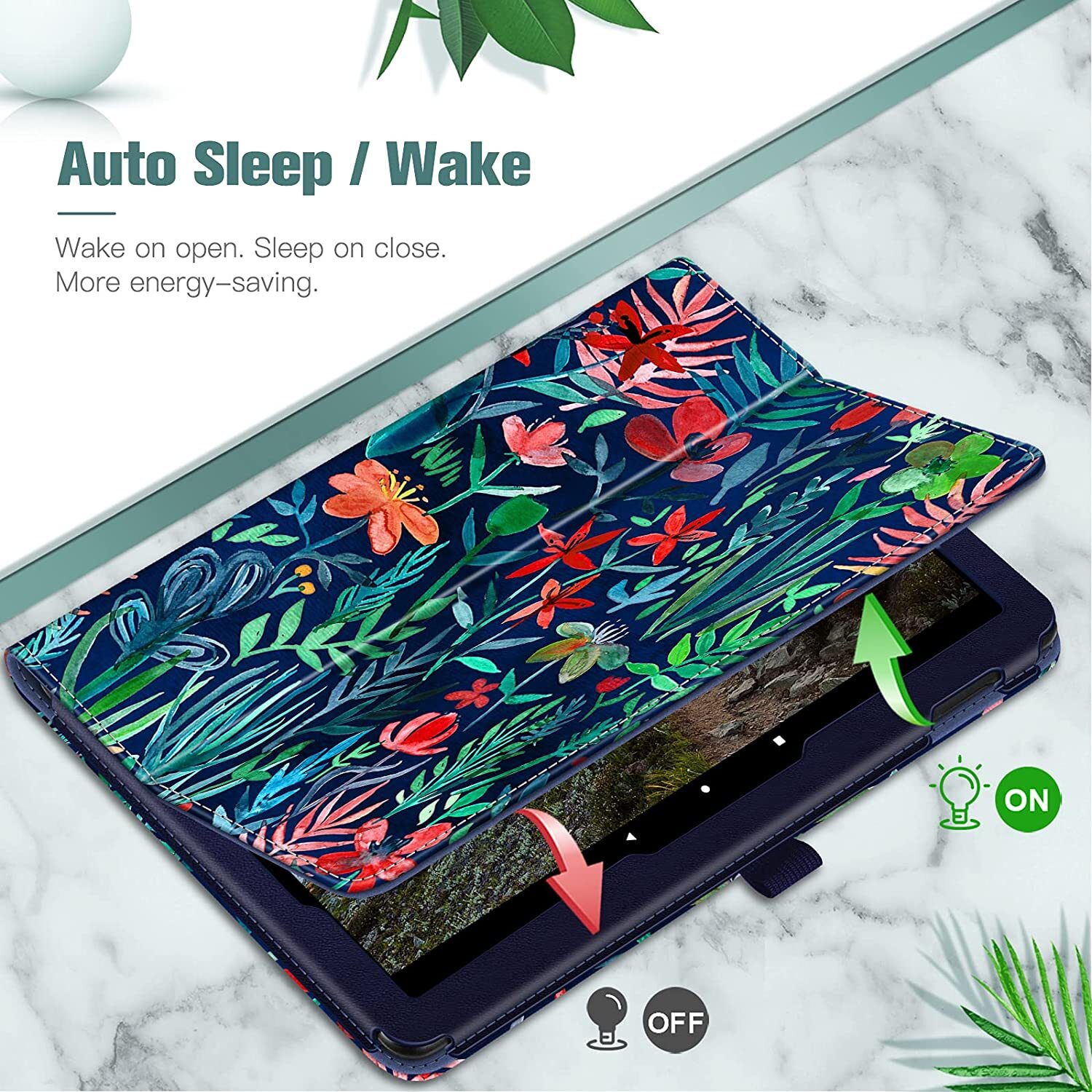 Folio Case For Amazon Fire HD 10 /HD 10 Plus 13th 2023 Tablet Slim Stand Cover