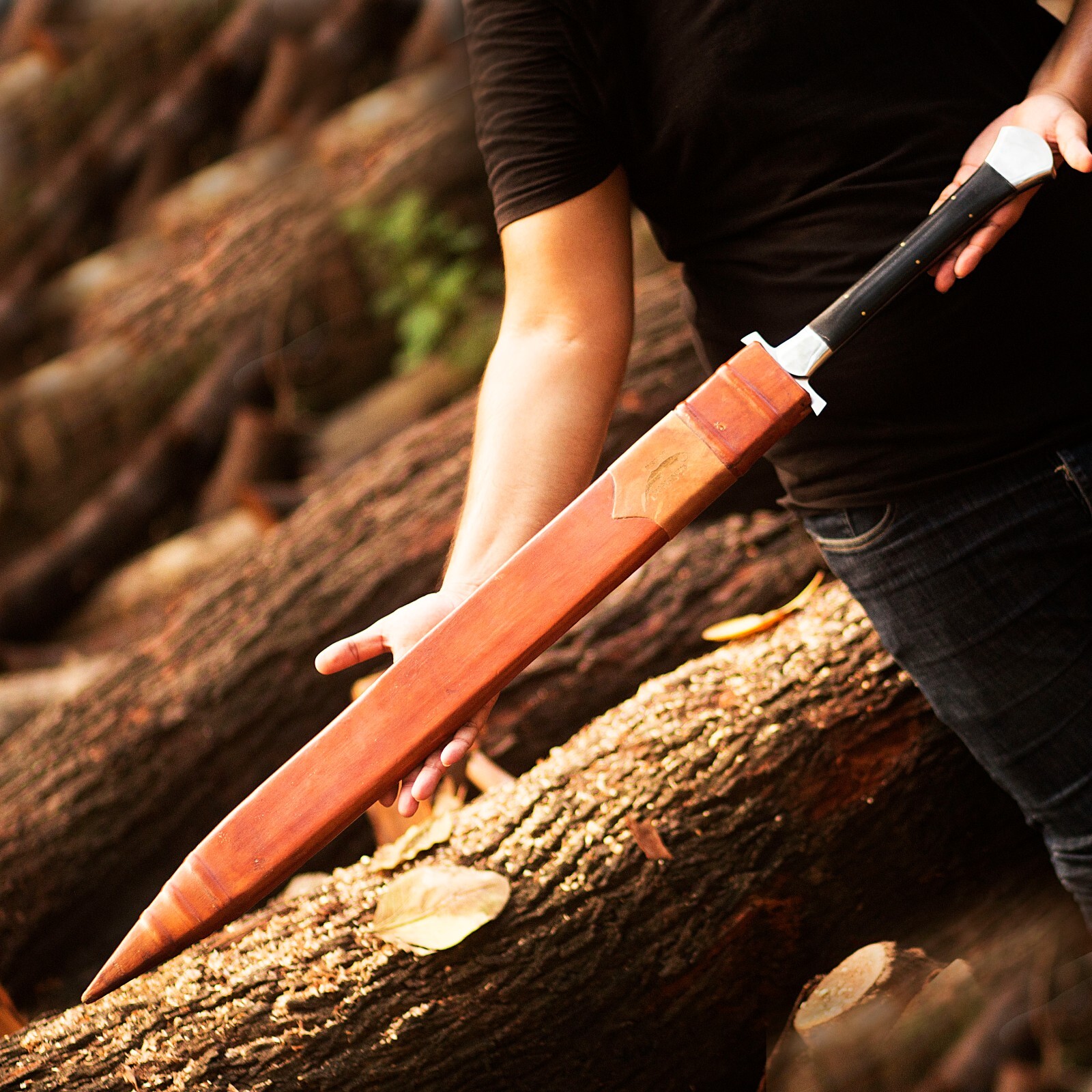 Custom Handmade Full Tang Steel Sword With Scabbard- Battle Ready Sword