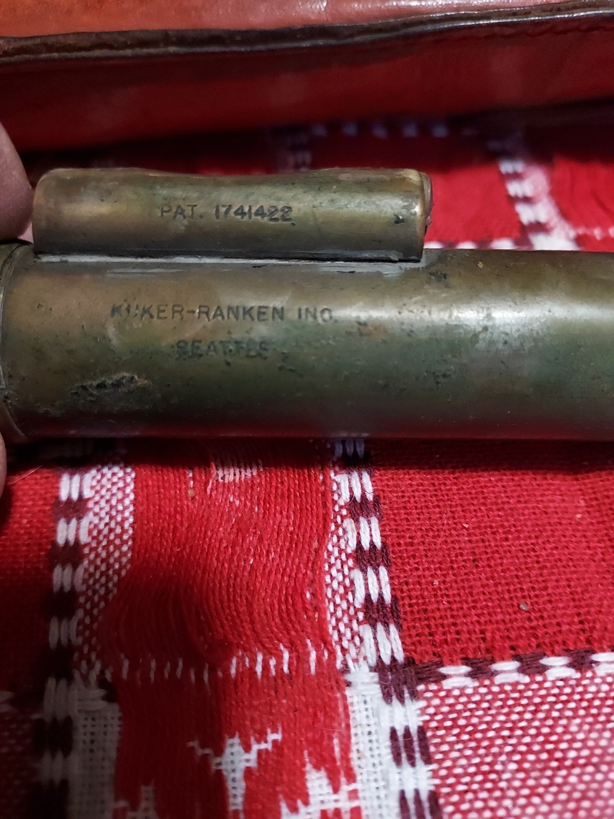 KUKER-RANKEN hand held all brass sight level,scope pat: 1741422 working Antique