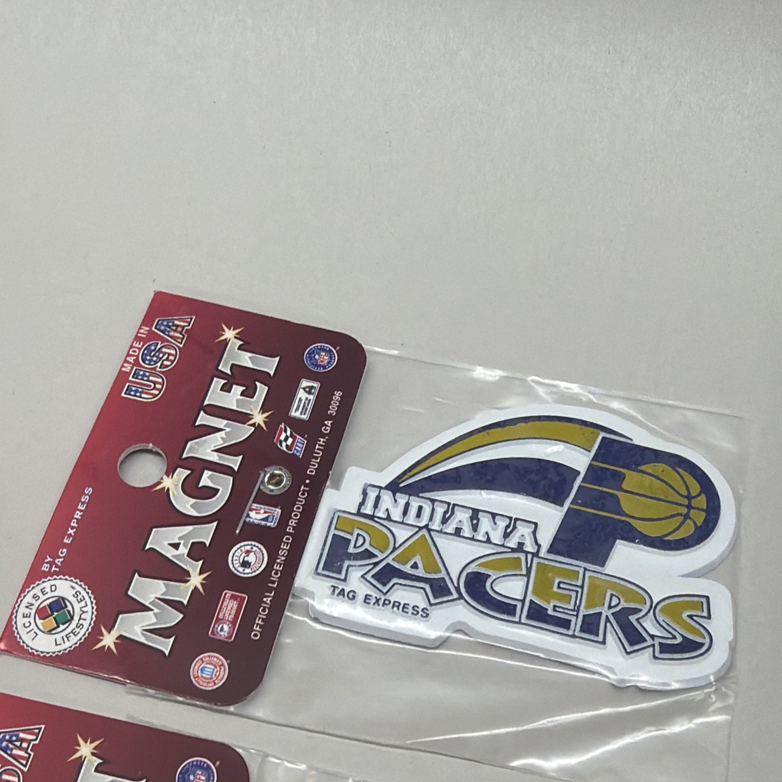 2x Tag Express NBA Pacers Standing Frame Magnets Express Rubber Magnets USA NEW