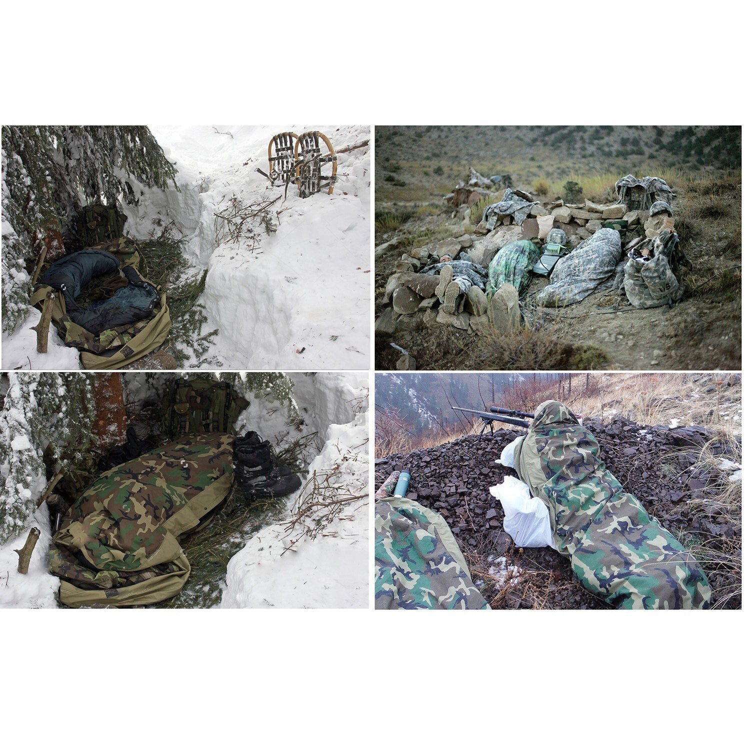 Modular Sleeping Bag System Woodland Camo 3-Piece Military Sleep Gear MSS Kit