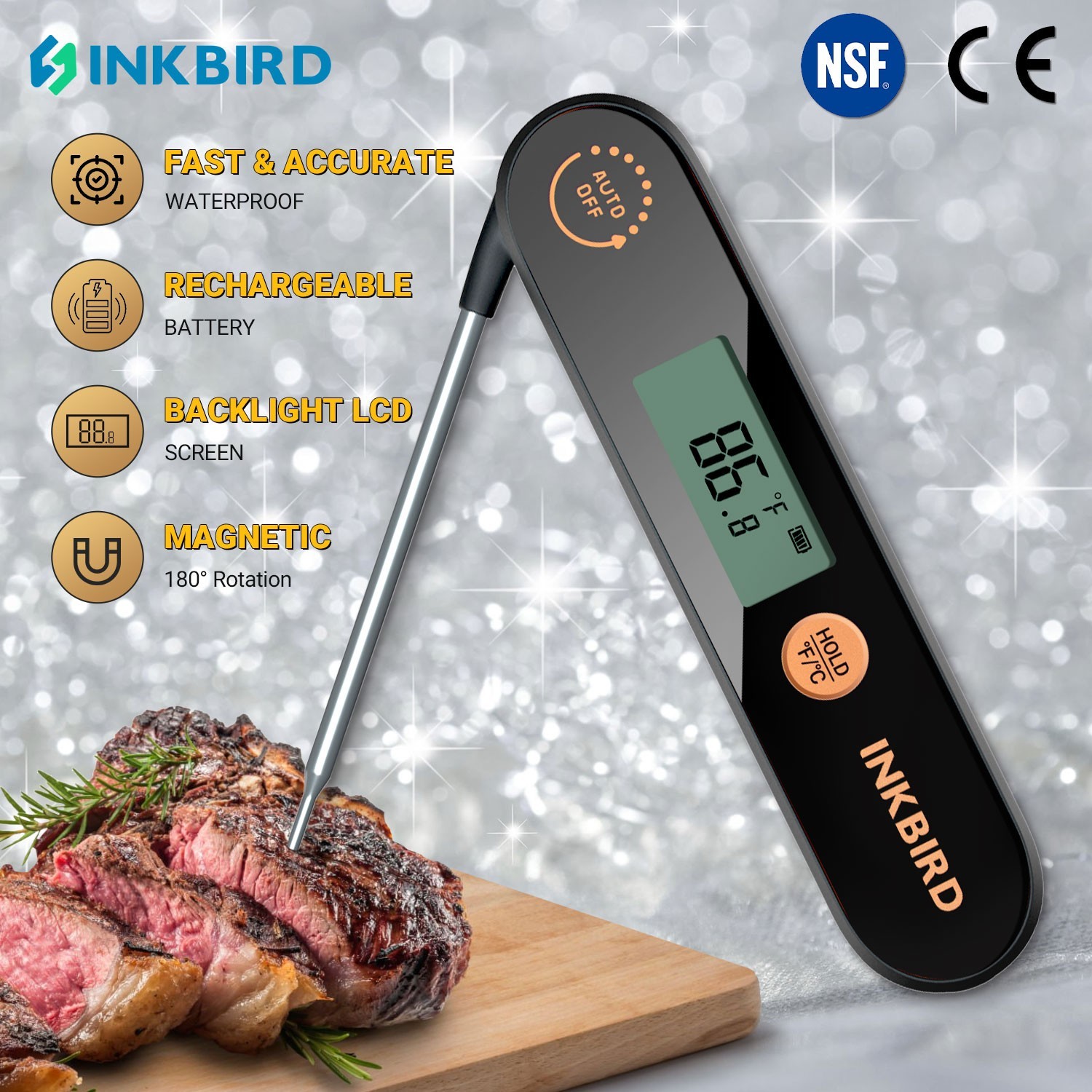 INKBIRD Automatic Smoker Fan Controller WiFi BBQ Meat Thermometer Cooking Tools