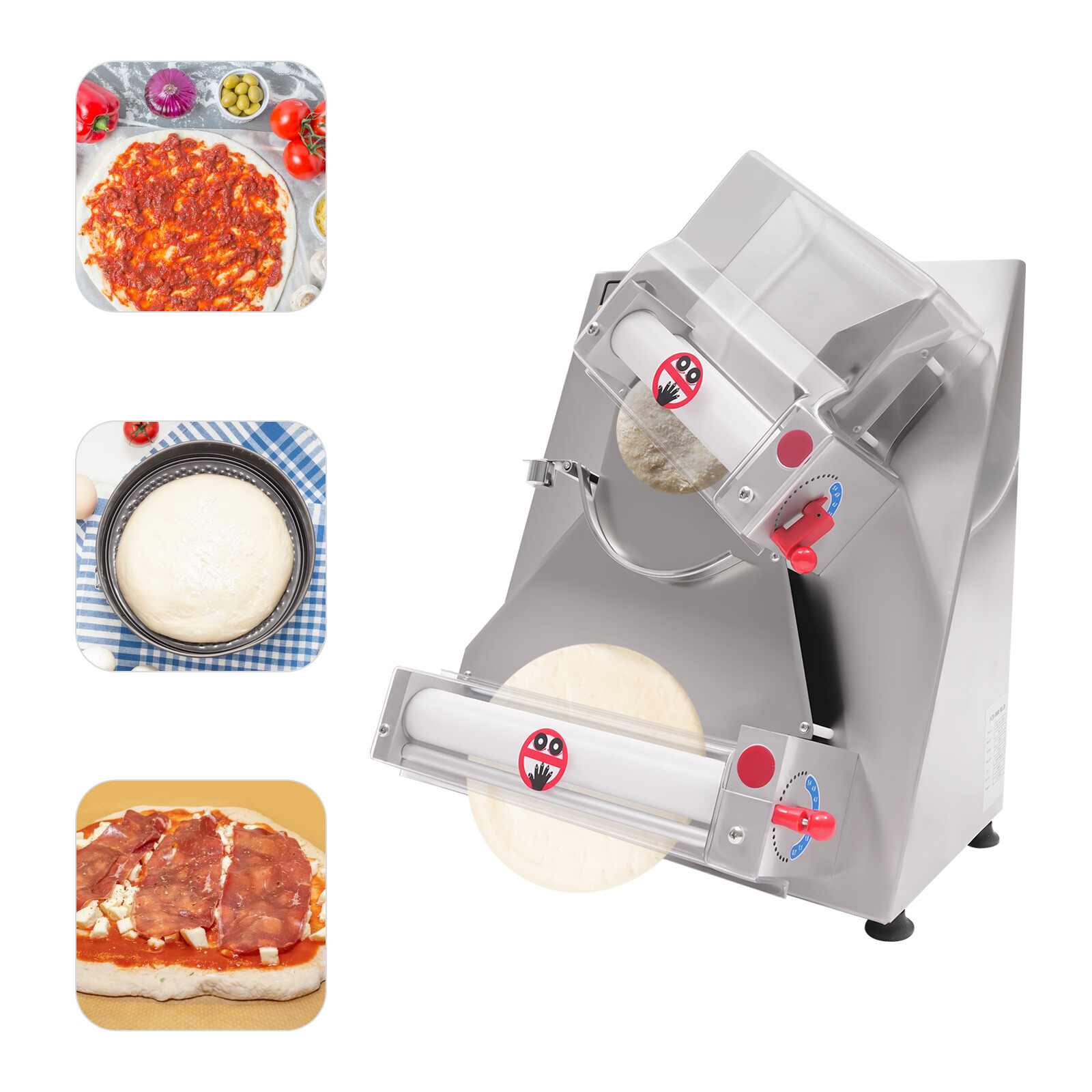 4"-16" Electric Dough Roller Sheeter Pastry Pizza Maker Press Making Machine New