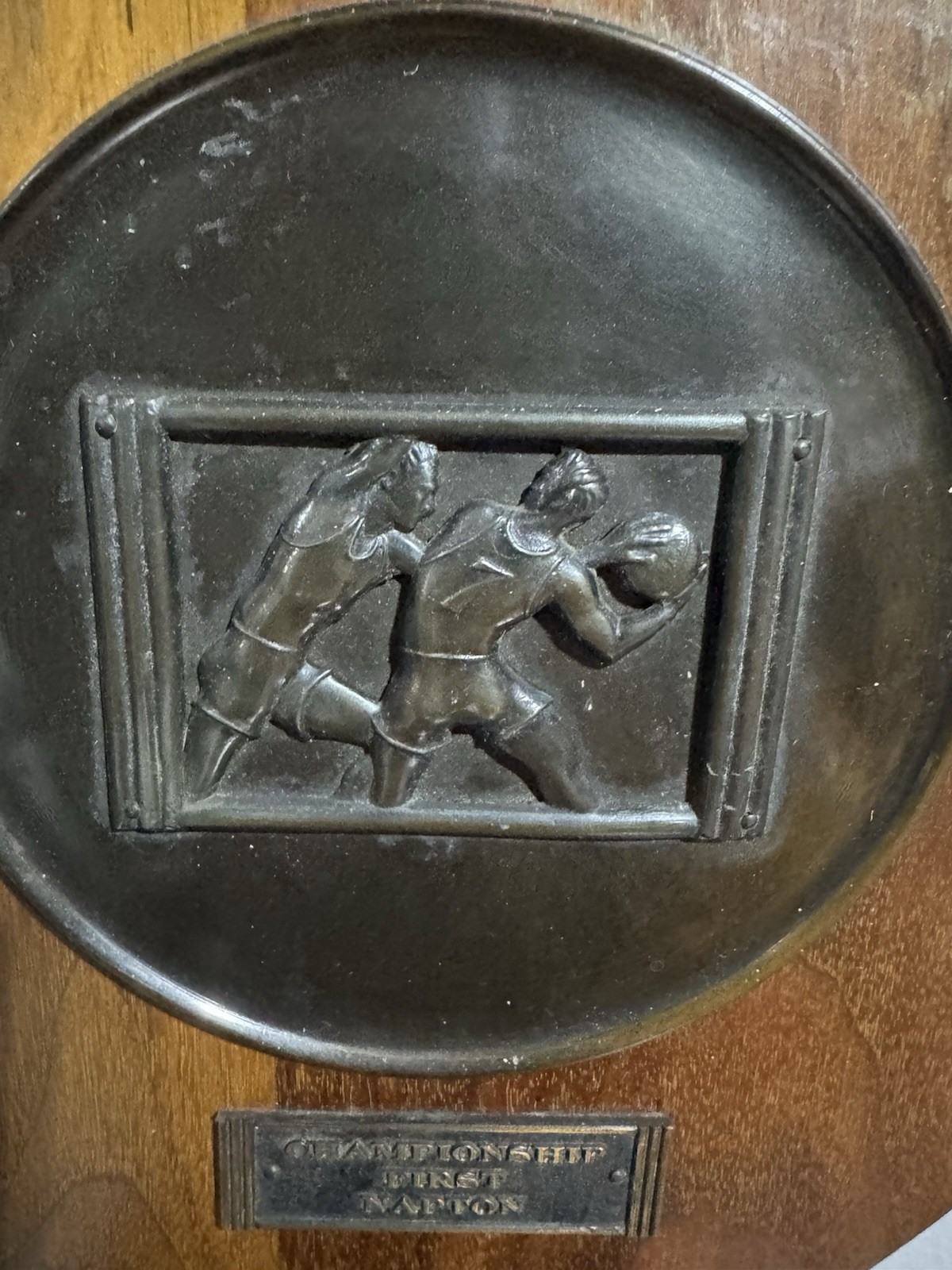 Antique 1935 Basketball Trophy Plaque