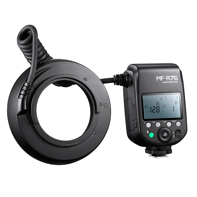 Godox MF-R76 Macro LED Ring Flash Light Close Up Speedlite for Canon Nikon Sony