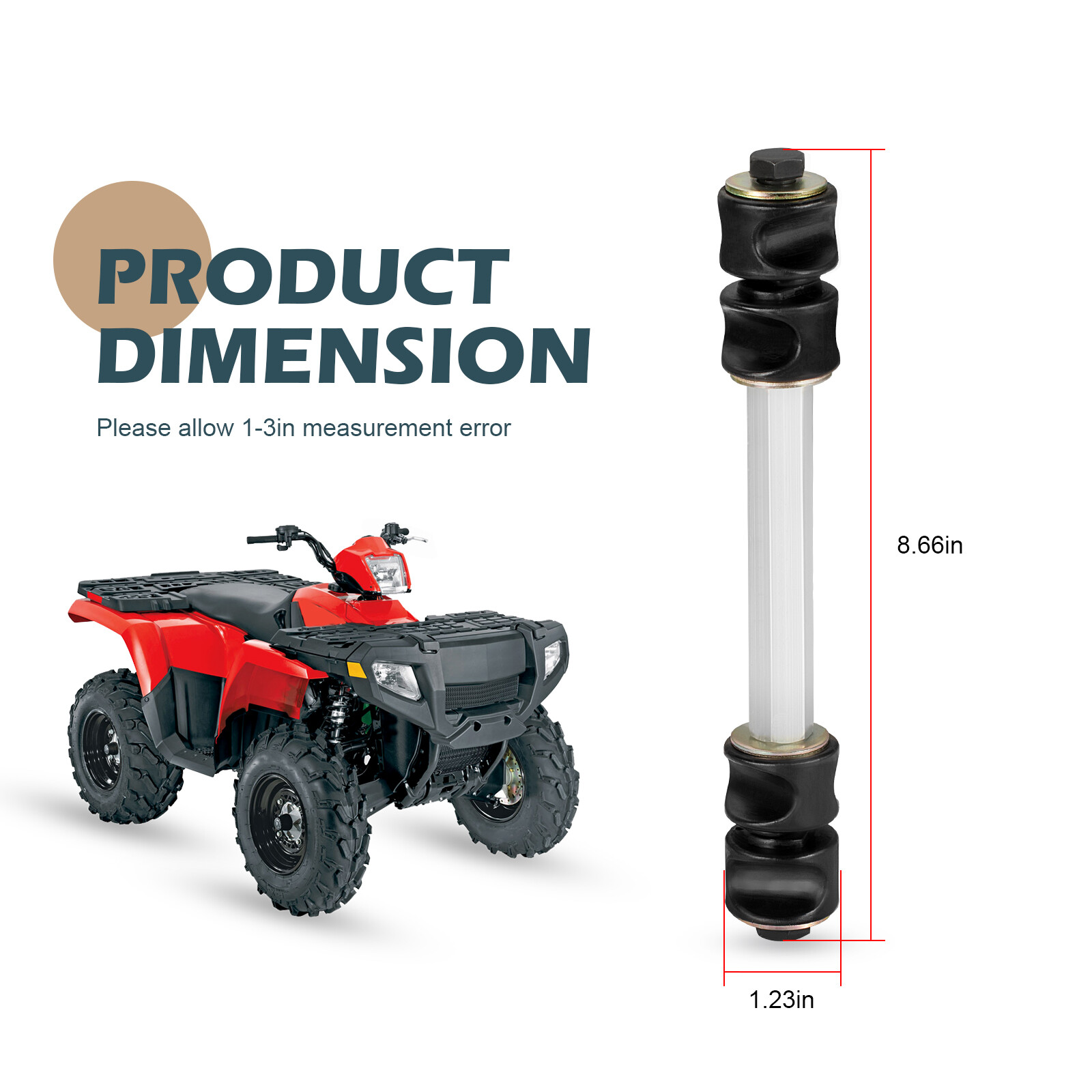 1996-2013 For Polaris Sportsman 500 Ho 4x4 Rear Torsion Bar Bushing Kits (PAIR)