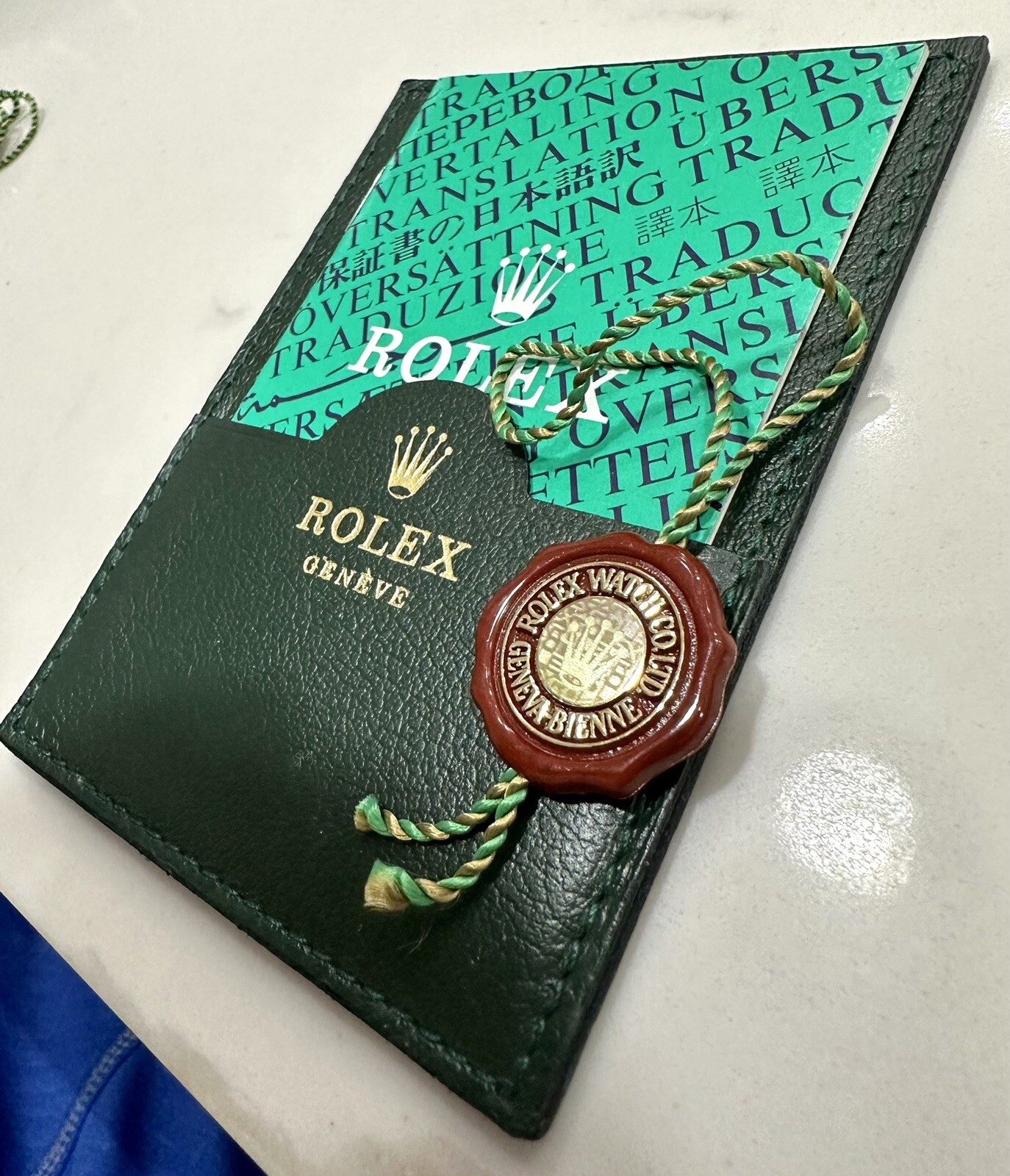 Genuine Rolex Papers Holder Translation Booklet + Red Tag SET 90s -early 2000s