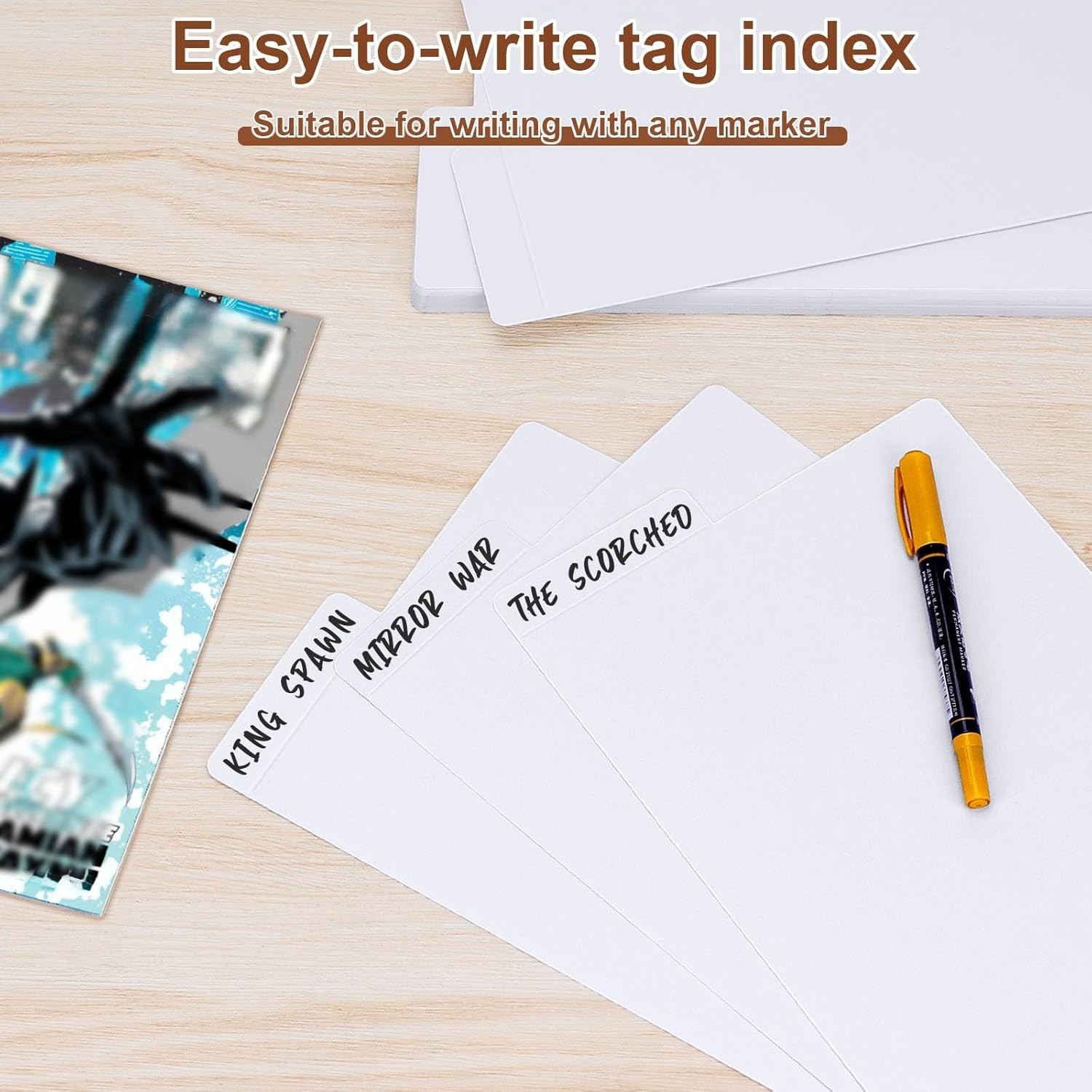 Comic Book Dividers, 25 Pack Cardboard Comic Book Dividers with Tabs for Comic B