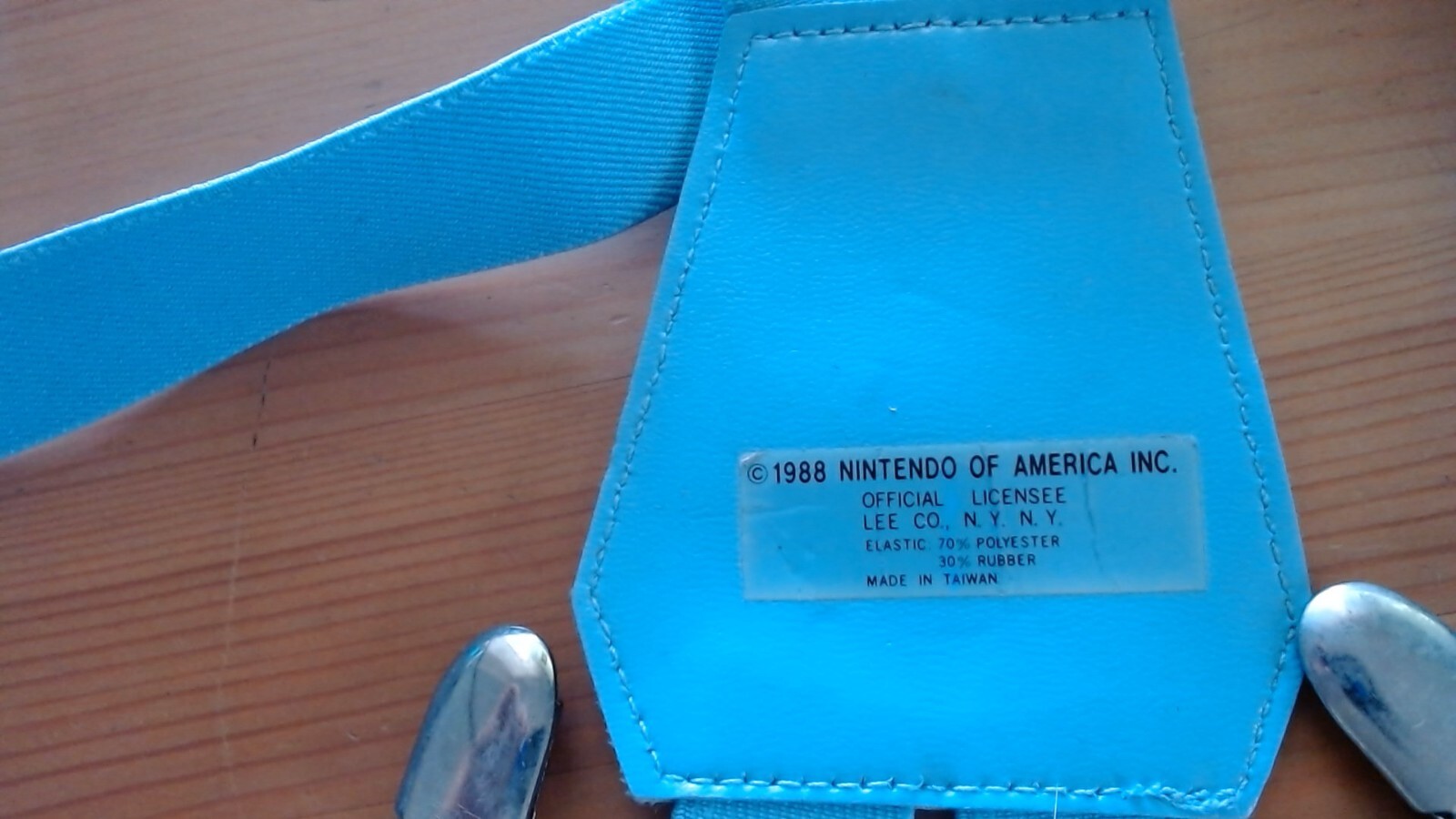 RARE - Super Mario Bros. Suspenders - Baby Blue - 1988