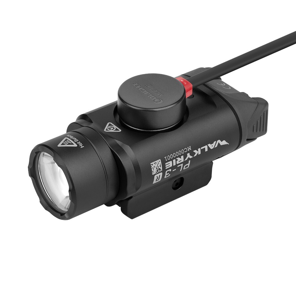 Olight PL-3R Valkyrie Rechargeable Rail Mounted Tactical Light, Black, 1500 Lum