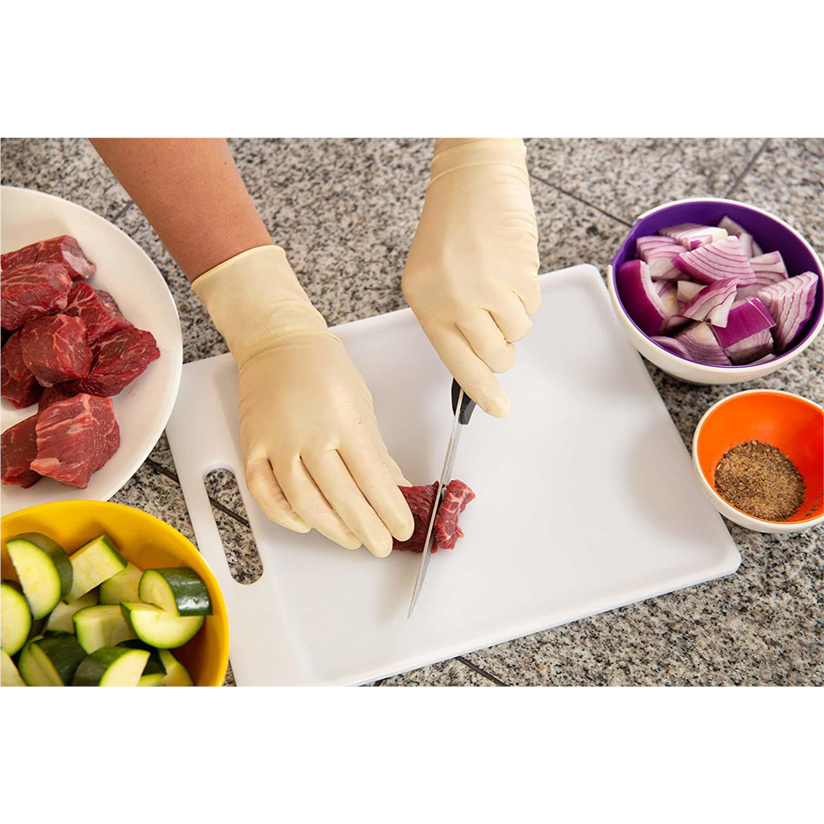 Microflex MF300M Diamond Grip Latex Gloves Medium Case of 1000