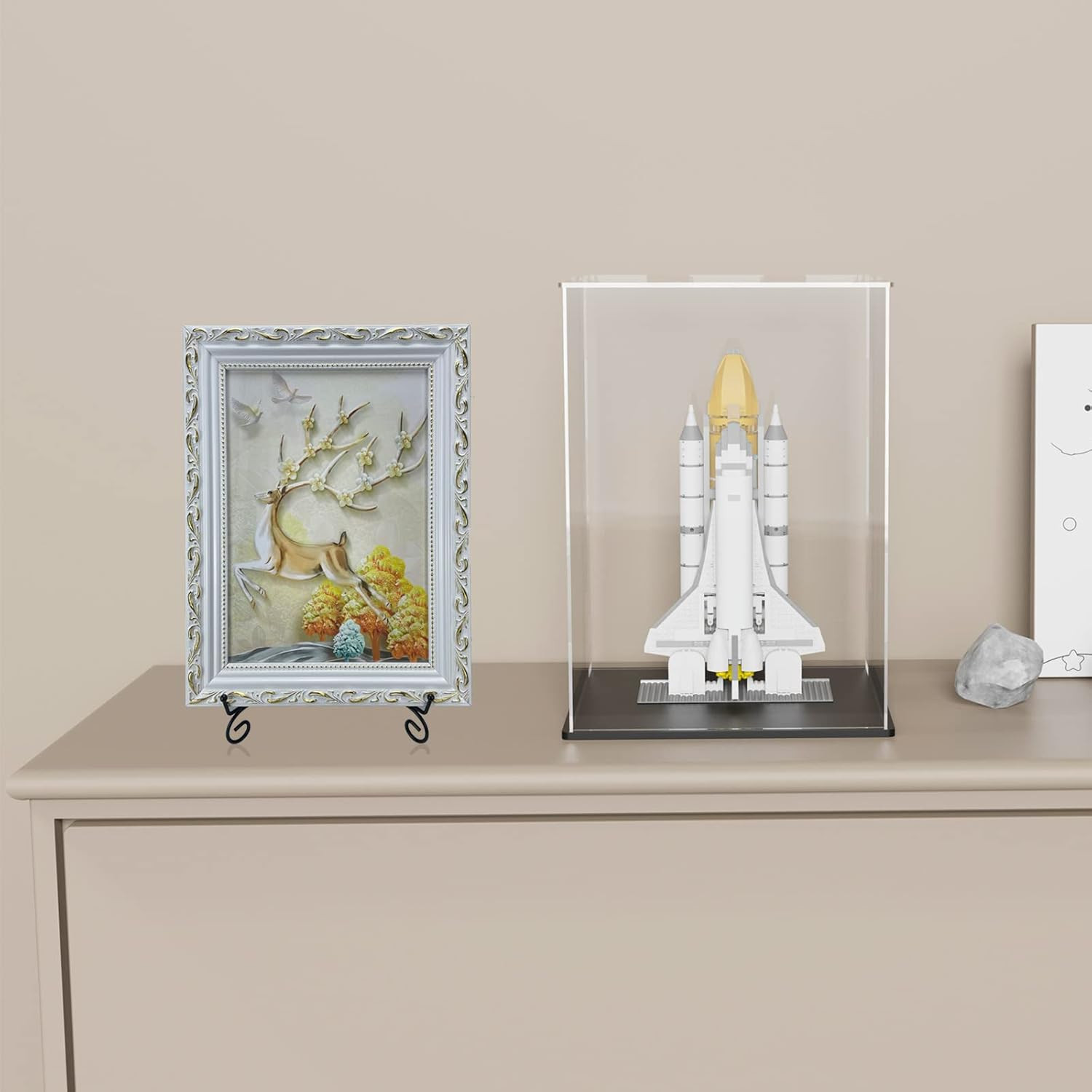 Black Iron Plate Stand, 10 Inch Plate Holder for Display, Small Metal Plate Disp