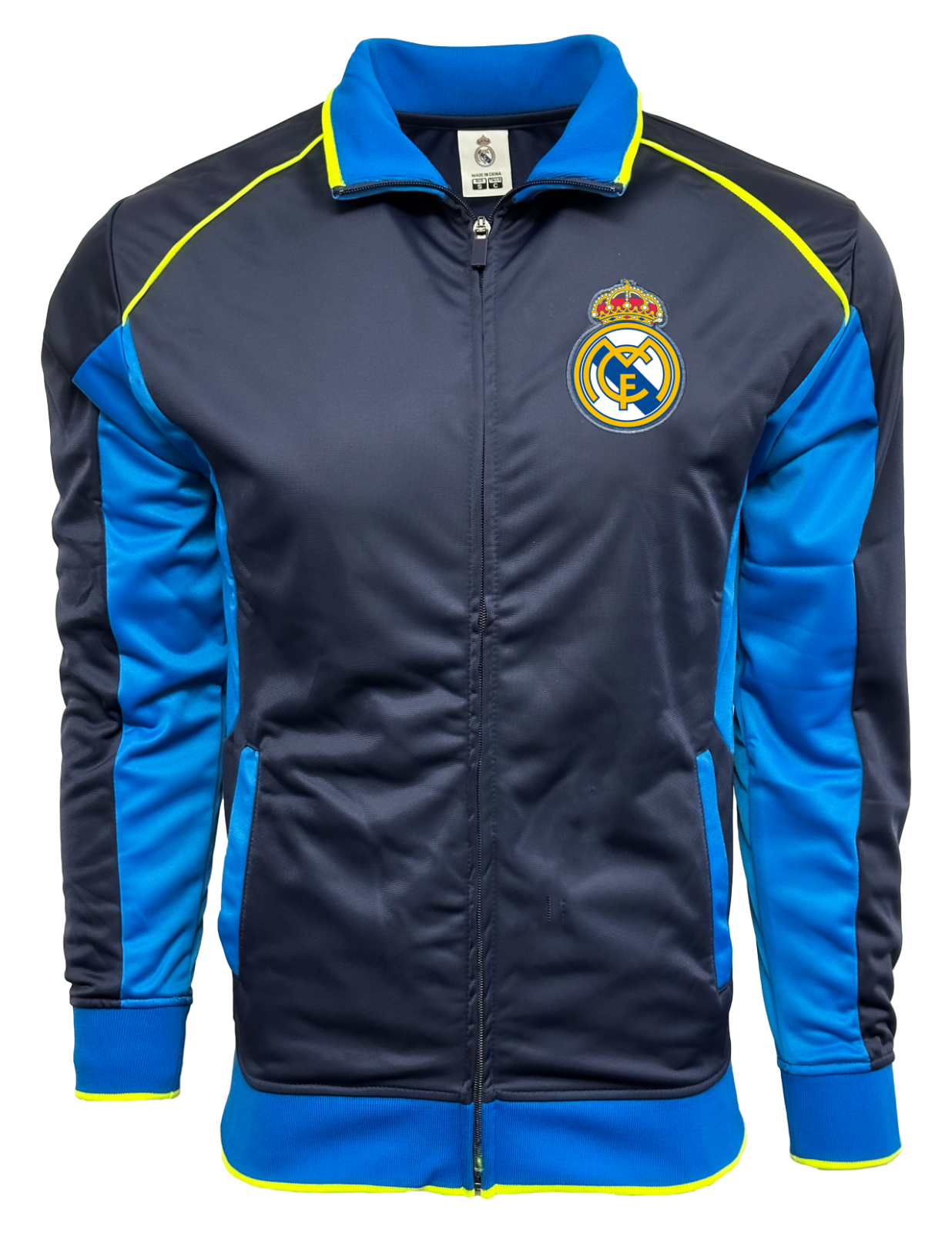 Real Madrid Full Zip Track Jacket, For Kids and Adults, Licensed Real M. Jacket