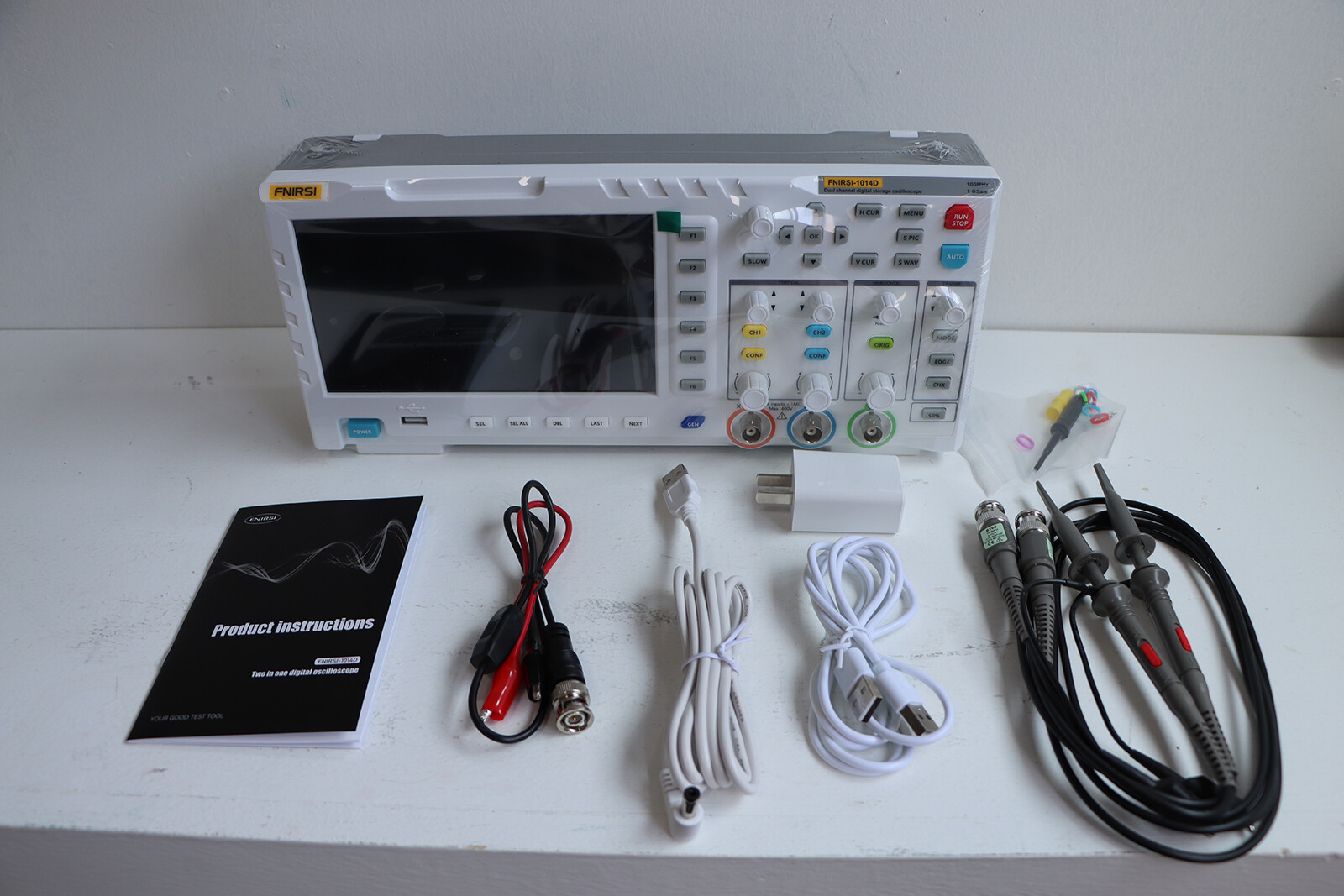 FNIRSI 1014D 7" LCD 2 Channel Signal Generator Digital Storage Oscilloscope H0V2