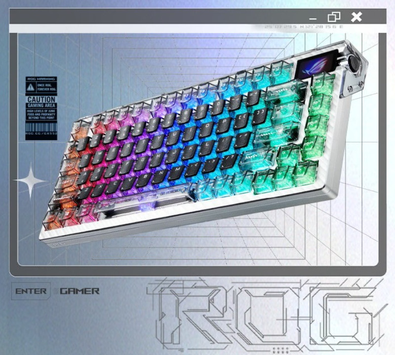 Presale ROG Azoth Extreme SE 8K Color Touchscreen Wireless Gaming Keyboard